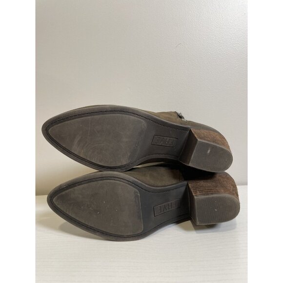 Frye 3470014 Women's 9.5 Brown Leather Zip Up Booties Ankle Boots Heeled - Picture 9 of 11